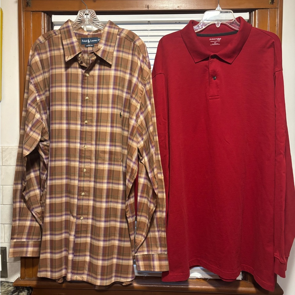 Men’s 3XLT button down shirt and polo shirt NWOT